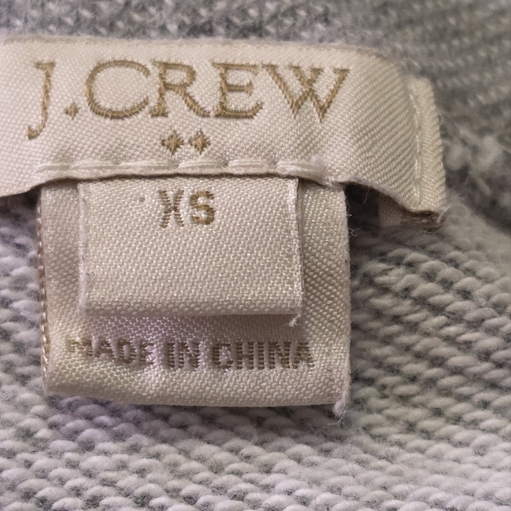 Jcrew Factory 3/4 Sleeve Sweatshirt Dress Light Gray Size XS - Picture 10 of 12